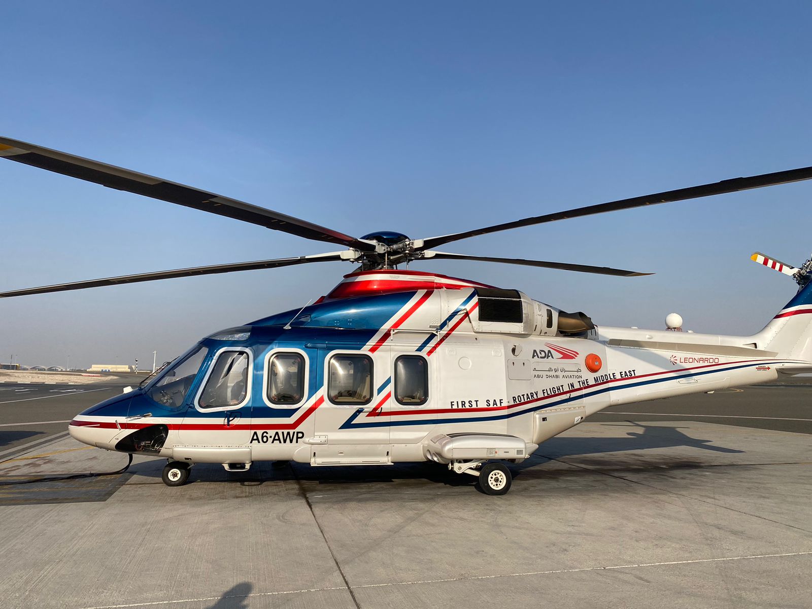 Helic Ptero Aw Da Abu Dhabi Aviation Realiza Primeiro Voo Saf Do