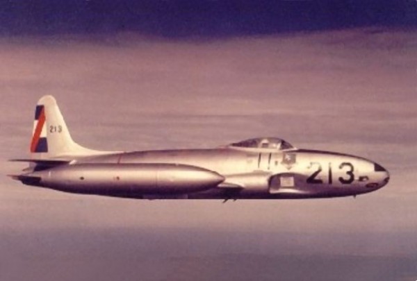 F-80C da força aérea do Uruguai no período de 1958 - 1969.