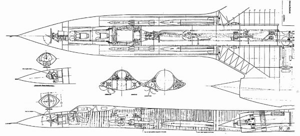 Desenho esquemático do bombardeiro FB-12. (Foto: Lockheed Martin)