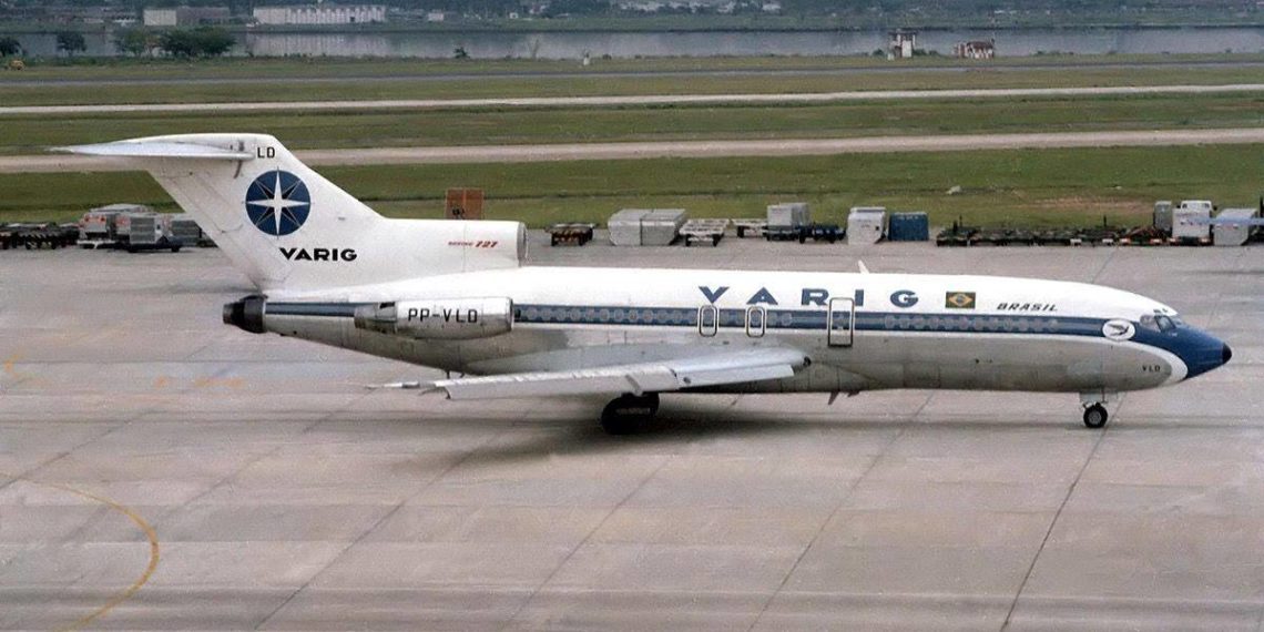 Boeing 727 "PP-VLD" nas cores da Varig. (Foto: Arquivo VARIGVIVE)