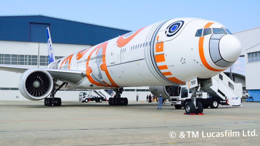 ANA se despede do seu 777 Star Wars com pintura do BB-8 – Cavok Brasil