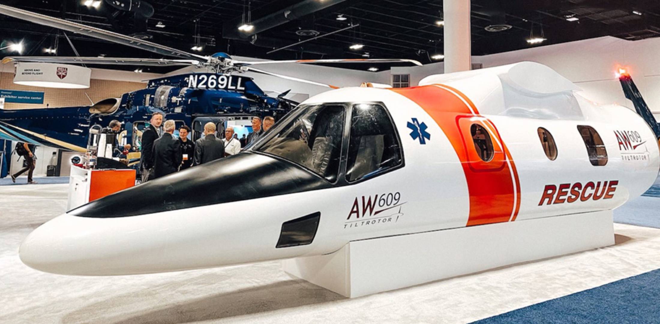 Leonardo apresenta maquete do AW609 EMS e AW169 em feira médica nos EUA ...