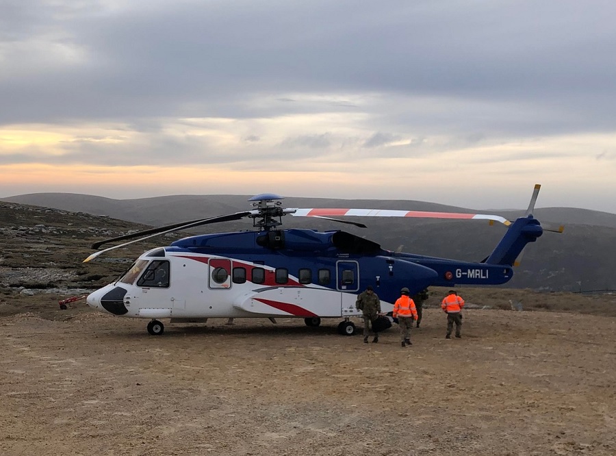 New S-92A support helicopters are being delivered to the Falkland Islands