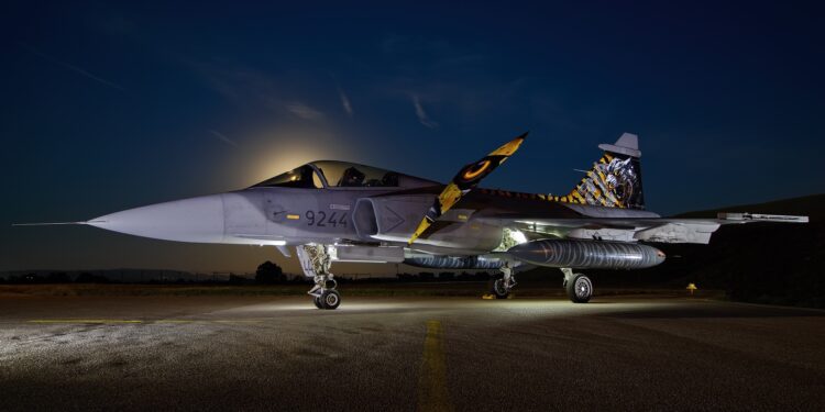 Gripen de la Fuerza Aérea Checa durante el Tiger Meet 2023. (Foto: Giovanni Colla)