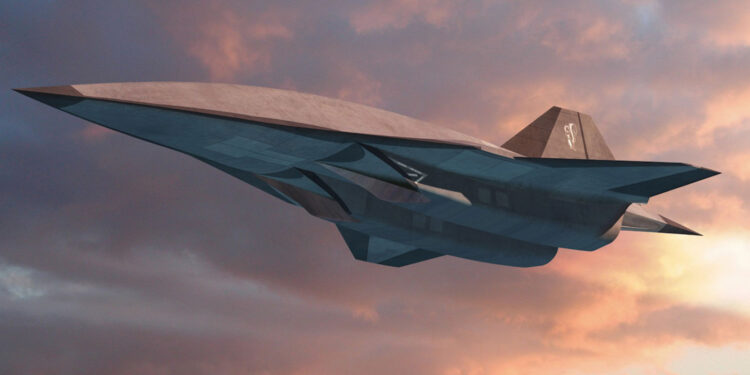 Renderização do SR-72 divulgada pela Lockheed Martin.