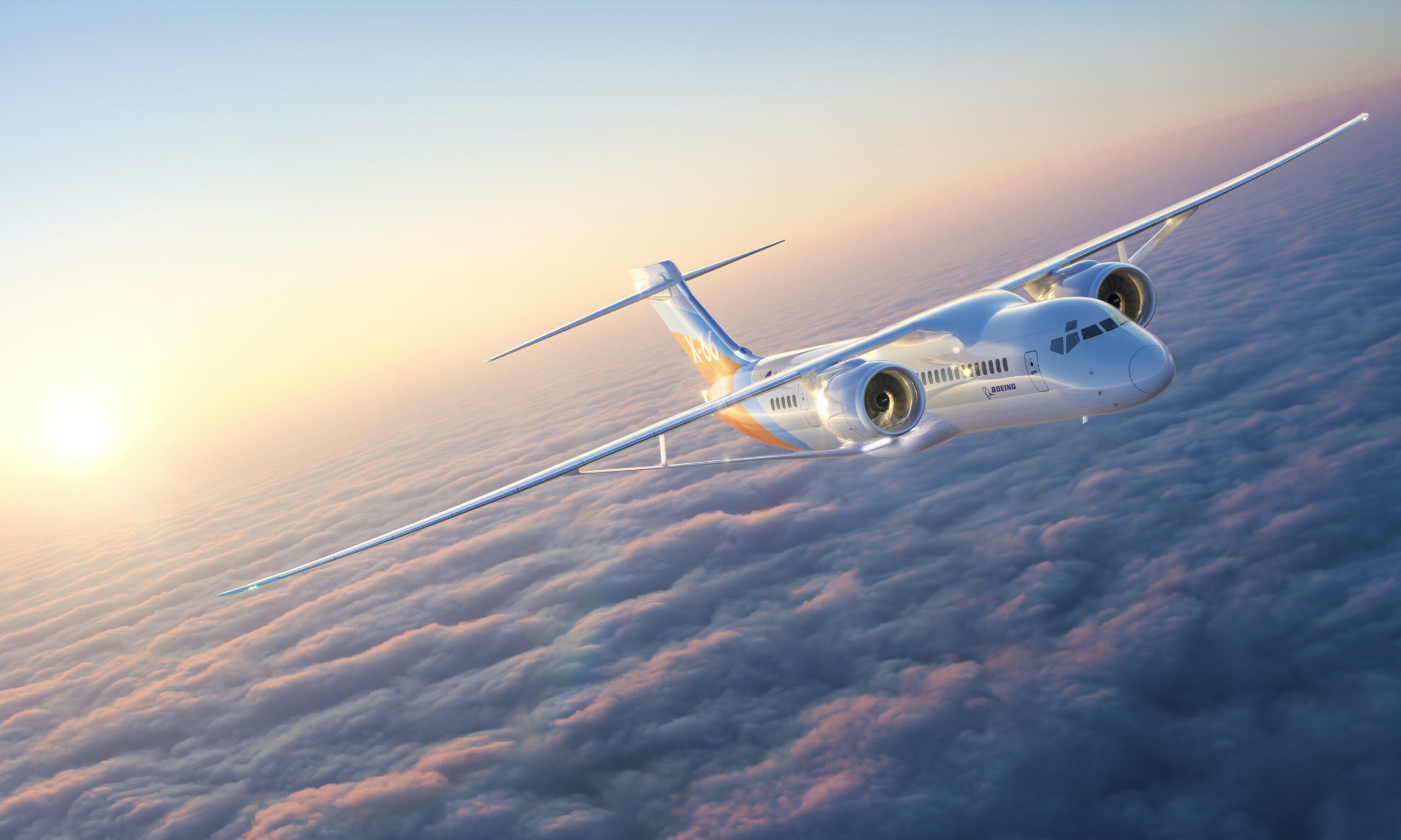 uca(*´-`) Nova imagem da aeronave experimental sustentável X-66 da NASA e